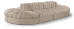 Rummi 156" Velvet Performance Fabric Upholstered 8pc. Modular Sectional - Image 2