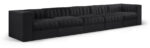 Rummi 155" Velvet Performance Fabric Upholstered 5pc. Modular Sofa