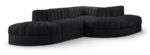 Rummi 112" Velvet Performance Fabric Upholstered 5pc. Modular Sectional