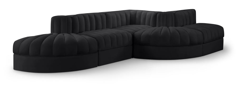 54592.jpg Rummi 112" Velvet Performance Fabric Upholstered 5pc. Modular Sectional - Image 1