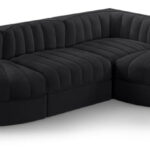 Rummi 175" Velvet Performance Fabric Upholstered 6pc. Modular Sectional
