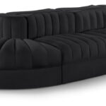 Rummi 156" Velvet Performance Fabric Upholstered 8pc. Modular Sectional