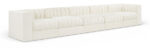 Rummi 155" Velvet Performance Fabric Upholstered 5pc. Modular Sofa - Image 3