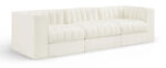 Rummi 97" Velvet Performance Fabric Upholstered 3pc. Modular Sofa - Image 3