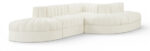 Rummi 112" Velvet Performance Fabric Upholstered 5pc. Modular Sectional - Image 3