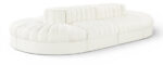 Rummi 156" Velvet Performance Fabric Upholstered 8pc. Modular Sectional - Image 3