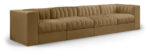 Rummi 126" Velvet Performance Fabric Upholstered 4pc. Modular Sofa - Image 6