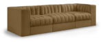 Rummi 97" Velvet Performance Fabric Upholstered 3pc. Modular Sofa - Image 6