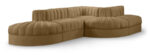Rummi 112" Velvet Performance Fabric Upholstered 5pc. Modular Sectional - Image 6