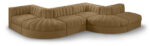 Rummi 175" Velvet Performance Fabric Upholstered 6pc. Modular Sectional - Image 6