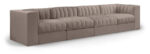 Rummi 126" Velvet Performance Fabric Upholstered 4pc. Modular Sofa - Image 5