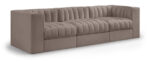 Rummi 97" Velvet Performance Fabric Upholstered 3pc. Modular Sofa - Image 5