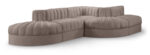 Rummi 112" Velvet Performance Fabric Upholstered 5pc. Modular Sectional - Image 5