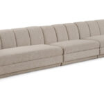 Modari 193.5" Fabric Upholstered 3pc. Modular Sofa
