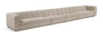 Modari 233.5" Fabric Upholstered 4pc. Modular Sofa