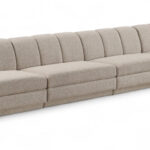 Modari 160" Fabric Upholstered 4pc. Armless Modular Sofa