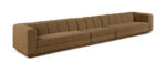 Modari 193.5" Fabric Upholstered 3pc. Modular Sofa - Image 3