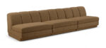 Modari 120" Fabric Upholstered 3pc. Armless Modular Sofa - Image 3