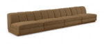 Modari 160" Fabric Upholstered 4pc. Armless Modular Sofa - Image 3