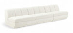 Modari 120" Fabric Upholstered 3pc. Armless Modular Sofa - Image 2