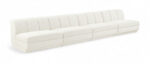 Modari 160" Fabric Upholstered 4pc. Armless Modular Sofa - Image 2