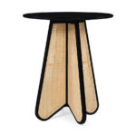 Butterfly 36" Solid Wood And Natural Cane Bar Height Table