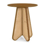 Butterfly 36" Solid Wood And Natural Cane Bar Height Table - Image 4
