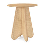 Butterfly 36" Solid Wood And Natural Cane Bar Height Table - Image 2