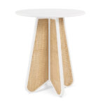 Butterfly 36" Solid Wood And Natural Cane Bar Height Table - Image 3