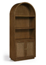 Botanical Natural Cane And Solid Wood Bookcase - Image 3