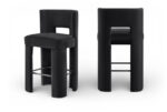 Zuno Velvet Performance Fabric Upholstered Bar Stool
