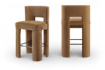 Zuno Velvet Performance Fabric Upholstered Bar Stool - Image 10