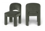 Celine Velvet Performance Fabric Upholstered Dining Chair - Image 3