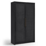 Vana Cane And Solid Wood Storage Cabinet