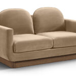 Diviento 63" Velvet Performance Fabric Upholstered Loveseat
