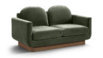 Diviento 63" Velvet Performance Fabric Upholstered Loveseat - Image 2
