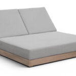 Solace Olefin Performance Fabric Outdoor Patio Double Chaise Lounge