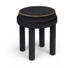 Velin Velvet Upholstered Ottoman