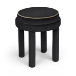 Velin Velvet Upholstered Ottoman