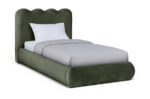 Tempo Velvet Upholstered Twin Bed - Image 6