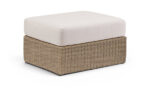 Seacrest Olefin Water Resistant Fabric And Wicker Outdoor Patio Modular Ottoman - Image 2