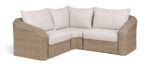 Seacrest 88.25" Olefin Water Resistant Fabric And Wicker 3pc. Outdoor Patio Modular Sectional - Image 2