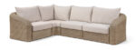 Seacrest 88.25" Olefin Water Resistant Fabric And Wicker 4pc. Outdoor Patio Modular Sectional - Image 2