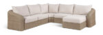Seacrest 123.25" Olefin Water Resistant Fabric And Wicker 6pc. Outdoor Patio Modular Sectional - Image 2