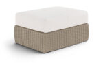 Seacrest Olefin Water Resistant Fabric And Wicker Outdoor Patio Modular Ottoman