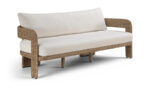 Sandbay 83.5" Olefin Water Resistant Fabric And Wicker Outdoor Patio Sofa - Image 2
