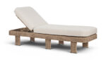 Sandbay Olefin Water Resistant Fabric And Wicker Outdoor Patio Chaise Lounge - Image 2