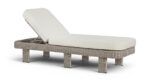 Sandbay Olefin Water Resistant Fabric And Wicker Outdoor Patio Chaise Lounge