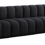 Arc 119" Velvet Upholstered 4pc. Modular Sectional