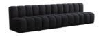 Arc 119" Velvet Upholstered 4pc. Modular Sectional